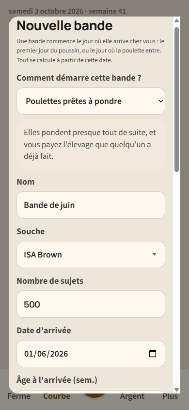 Formulaire nouvelle bande